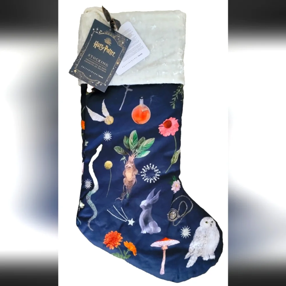Pottery Barn Harry Potter HERBOLOGY Christmas Stocking Embroidered Whimsigoth